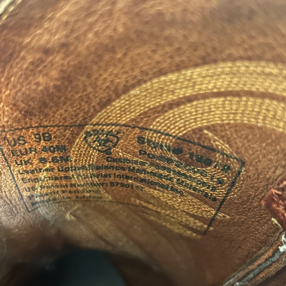 Ariat Brown Western Boots with Red Stitching - Picture 7 of 8